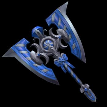 Blue Swirly Axe