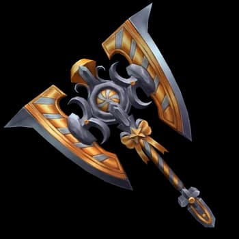 Gold Swirly Axe